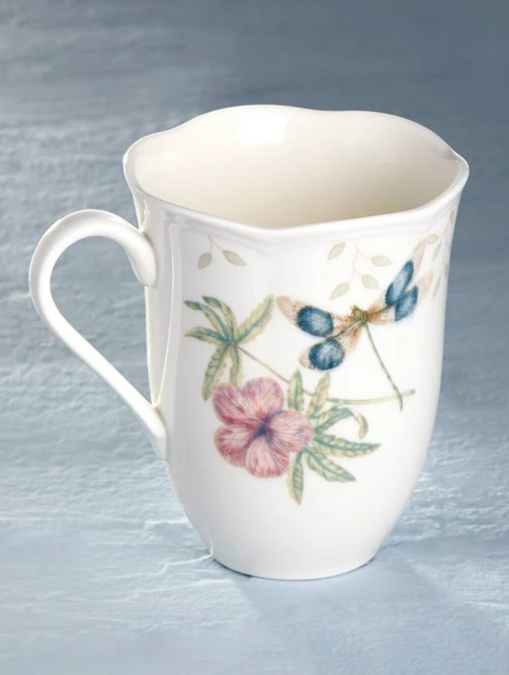 Lenox Butterfly Meadow Porcelain Mug  In Fritillary, Floral, Bee, Ladybug, EUC